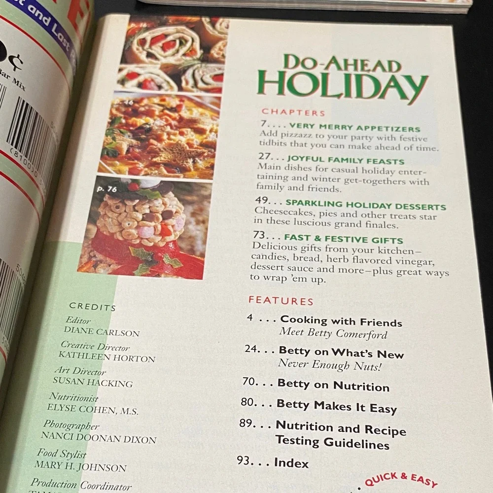Betty Crocker vintage Holiday and Cookies Cookbook magazine Collection